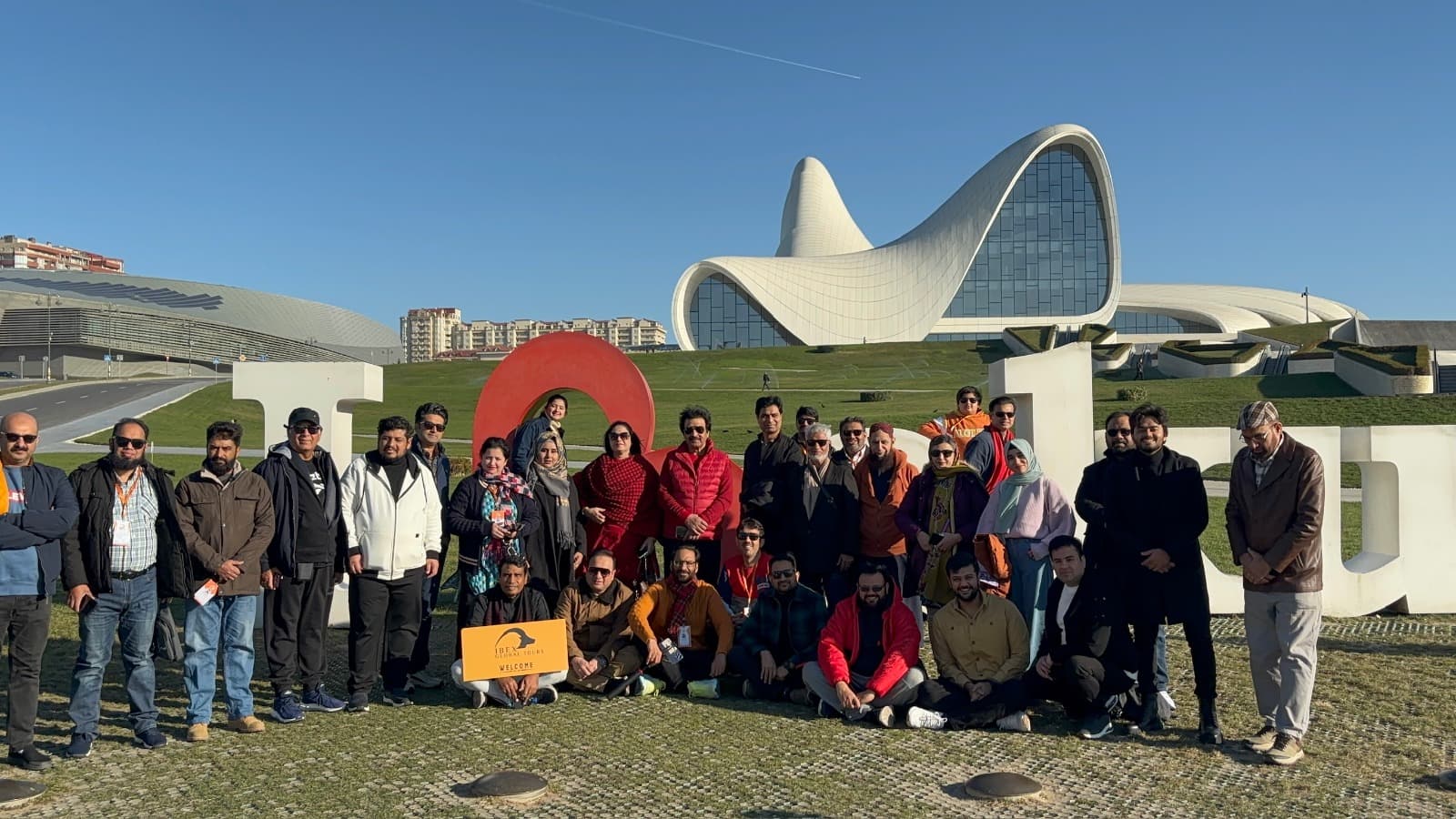 An IBEX group at the Heydar Aliyev Center in Baku
