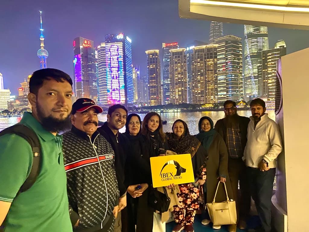 An IBEX group at Night cruise on the Huangpu, Shanghai