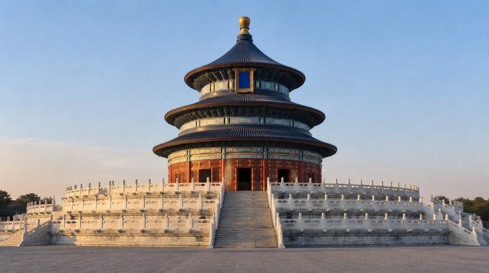 The round, triple-roofed Hall of Prayer for Good Harvests at the Temple of Heaven in Beijing