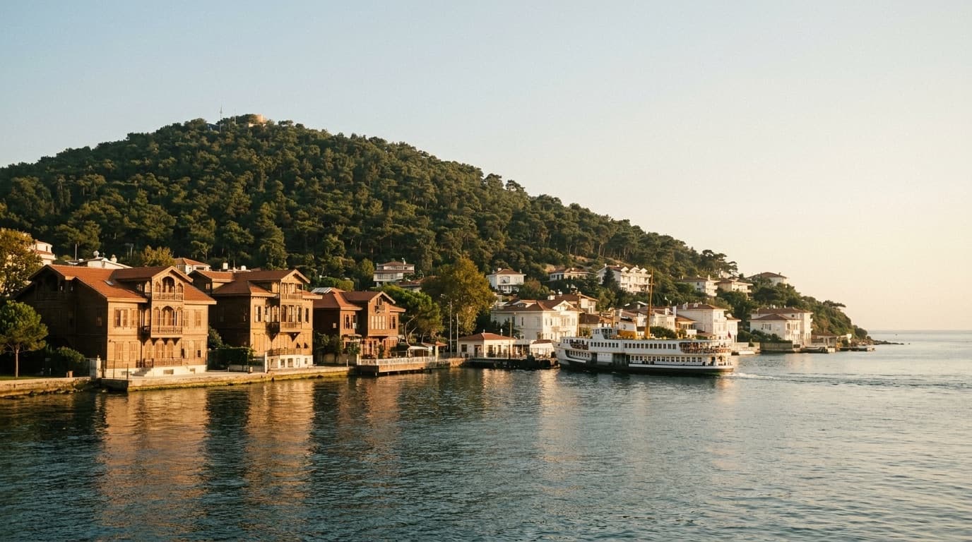 The waterfront on Buyukada in the Princess Islands